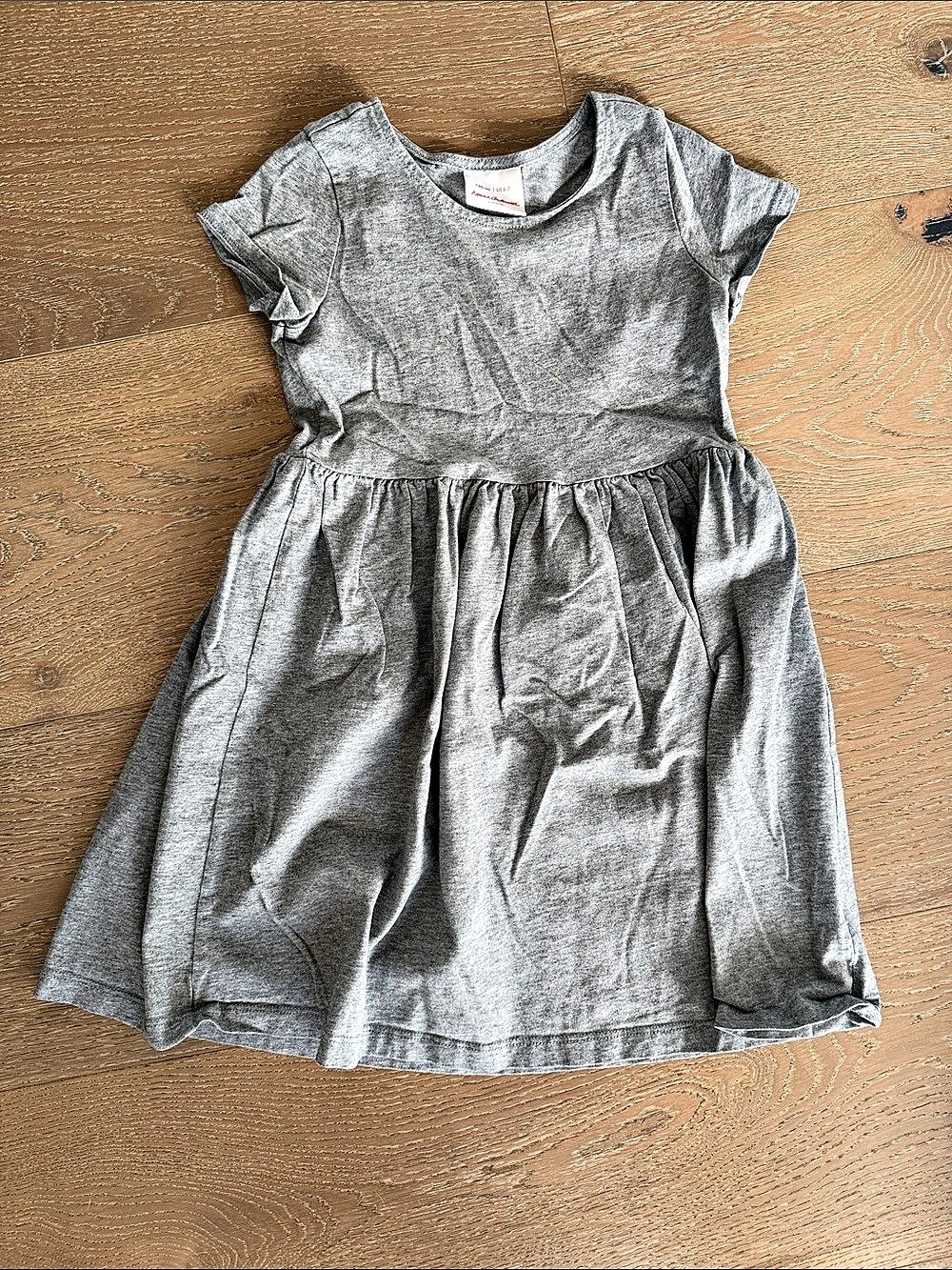 Hanna Andersson Playground Dress Girls Gray Size 6-7